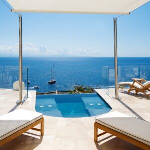 Amalfi_Borgo_Santandrea_Bedroom with swimming pool